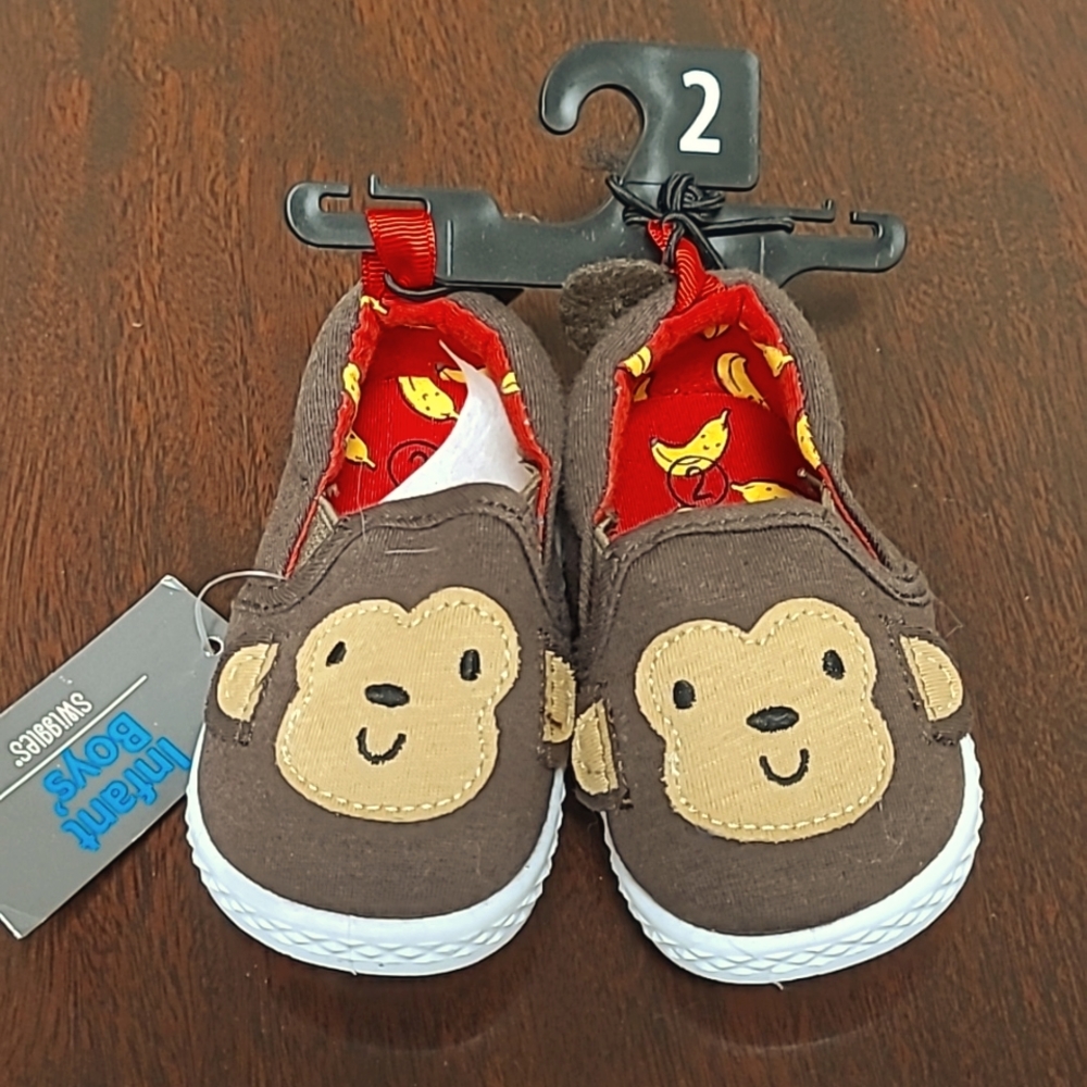 Baby Boys Slip On Monkey Moccasins